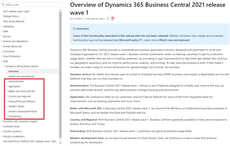update aktualizacja microsoft dynamics 365 business central