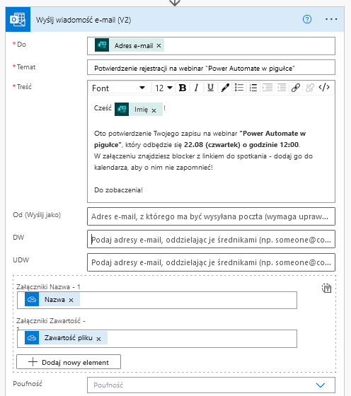 prosta automatyzacja z power automate