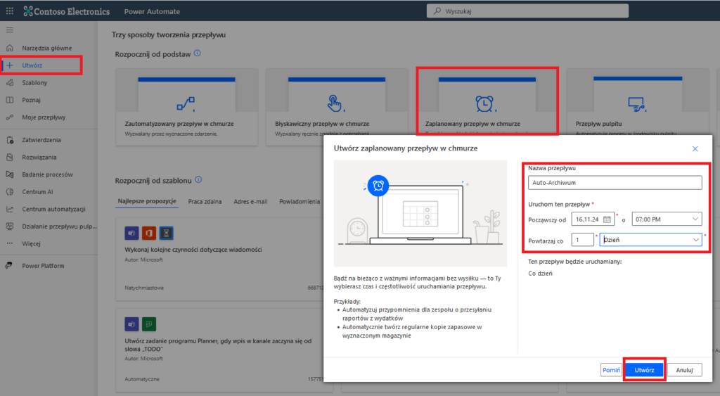 power automate tworzenie przepływu