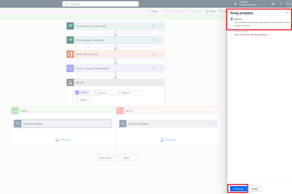 testy przepływu power automate