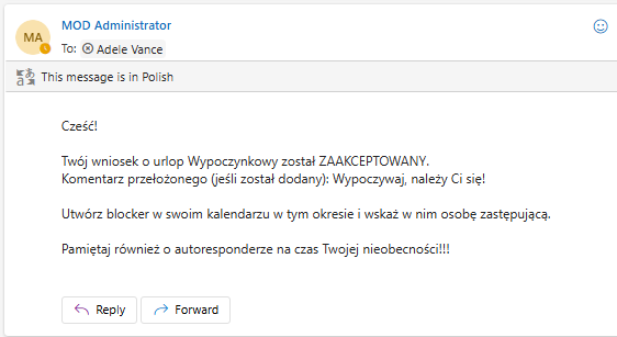 zarządzanie wnioskami urlopowymi