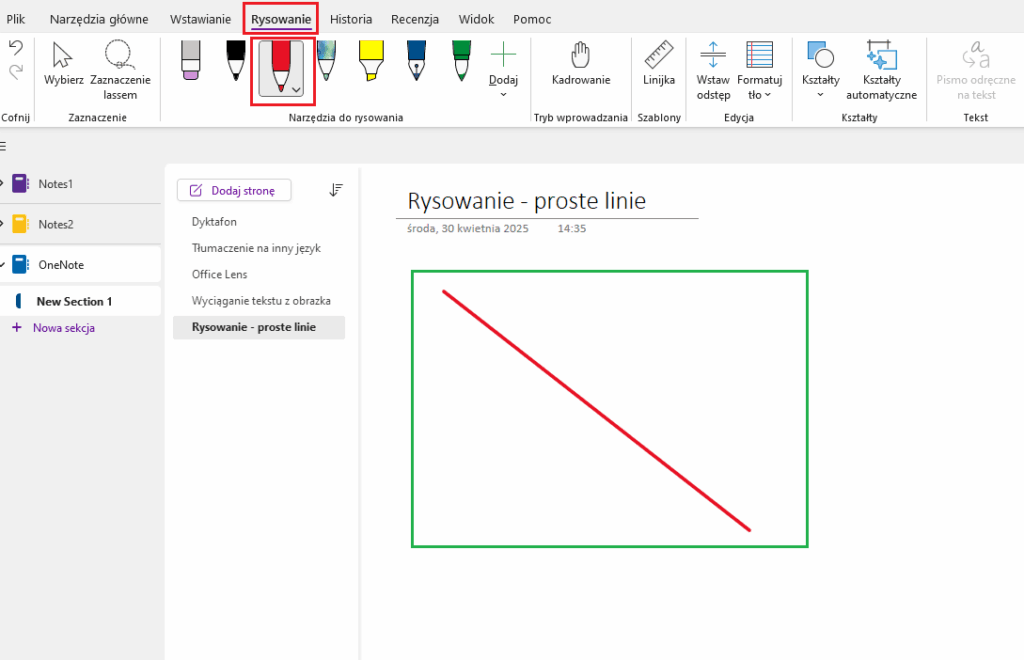 rysowanie office onenote