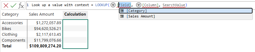 visual calculations w power BI