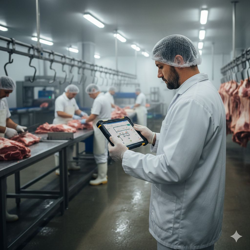 kierownik w zakładzie mięsnym