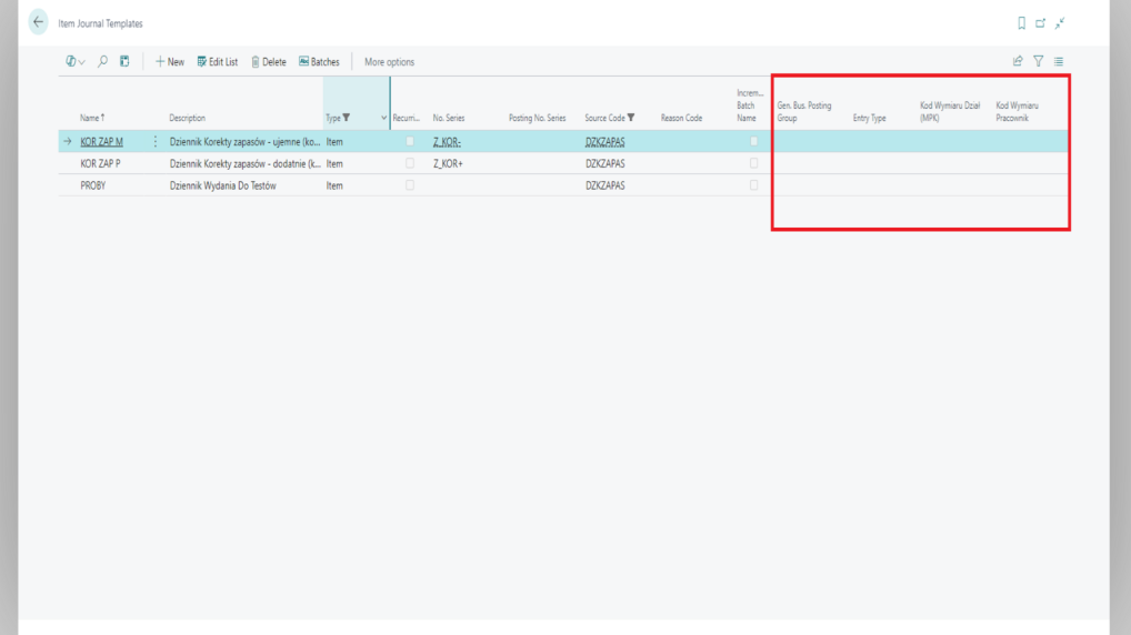 advanced journals w business central