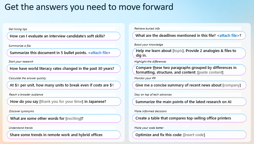 najlepsze prompty dla copilota