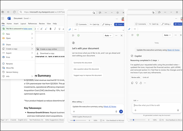 praca z copilotem na istniejącym dokumencie word