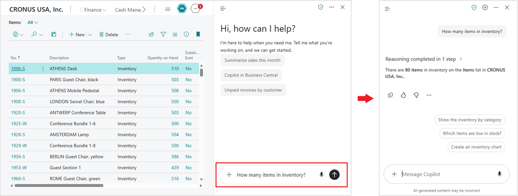 copilot w dynamics 365 business central